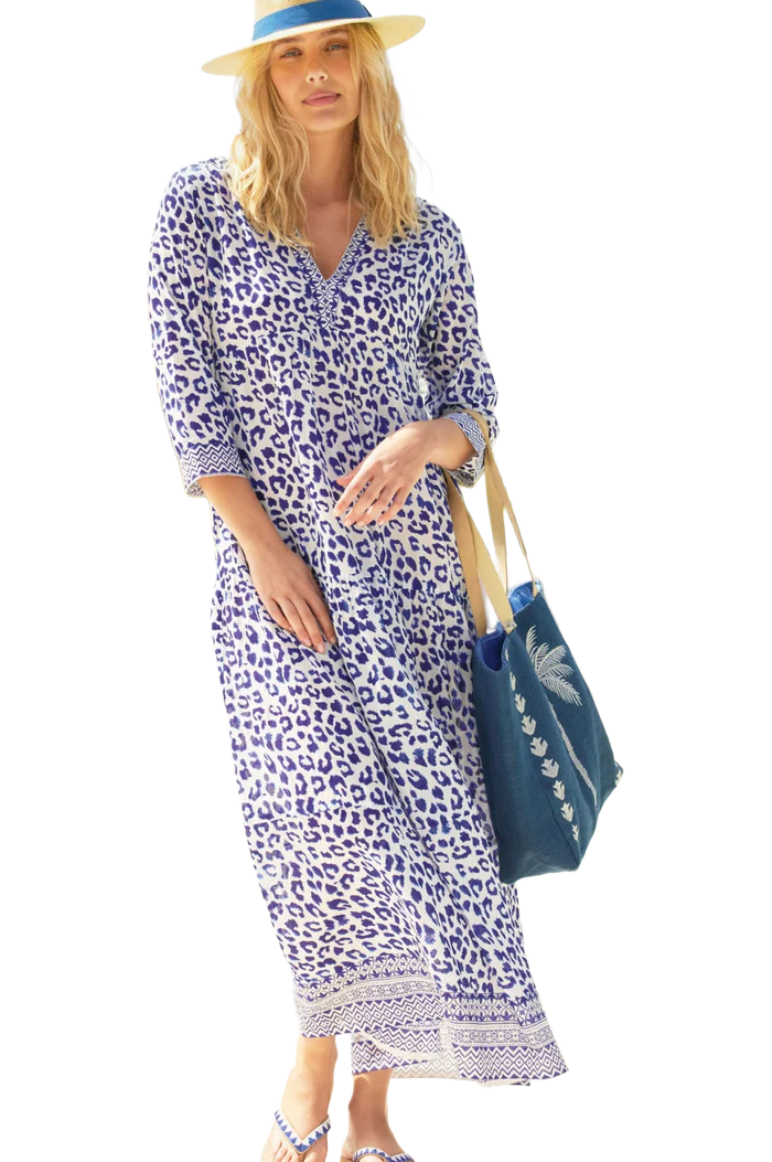 Mykonos Maxi Dress | White Navy