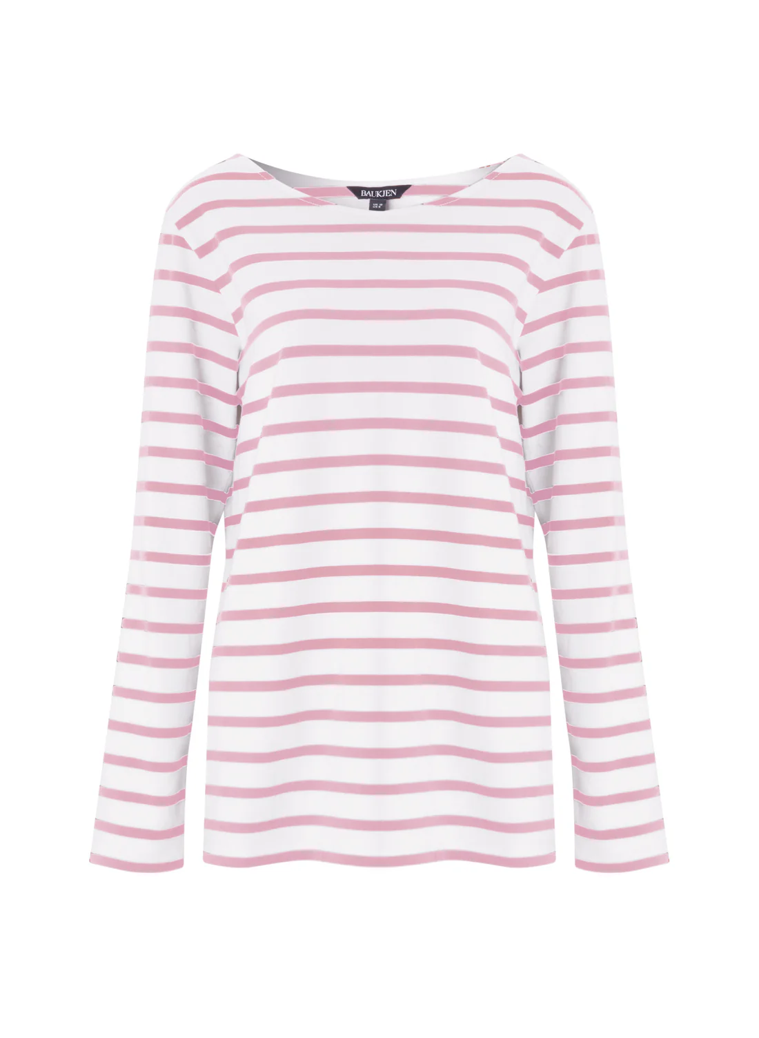 Ashley Organic Cotton Top | Soft White Blossom Stripe