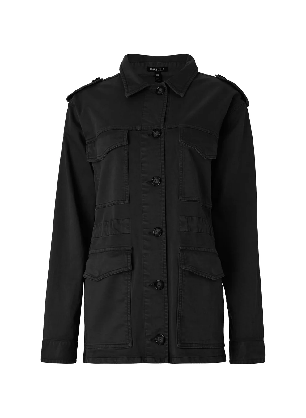Drake Organic Cotton Utility Jacket | Caviar Black