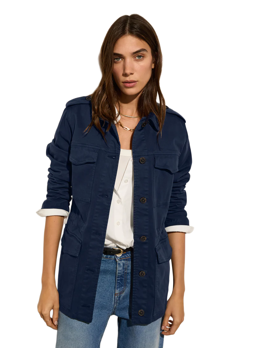 Drake Organic Cotton Utility Jacket | French Navy