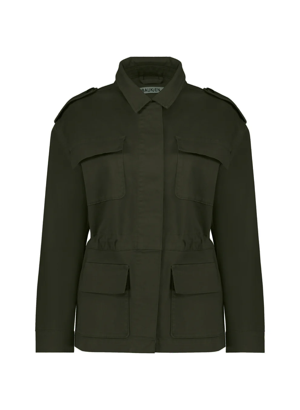 Mattie Organic Cotton Cargo Jacket | Dark Olive