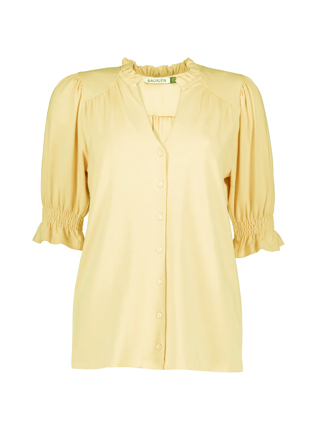 Noa Short Sleeve Blouse | Butter Yellow