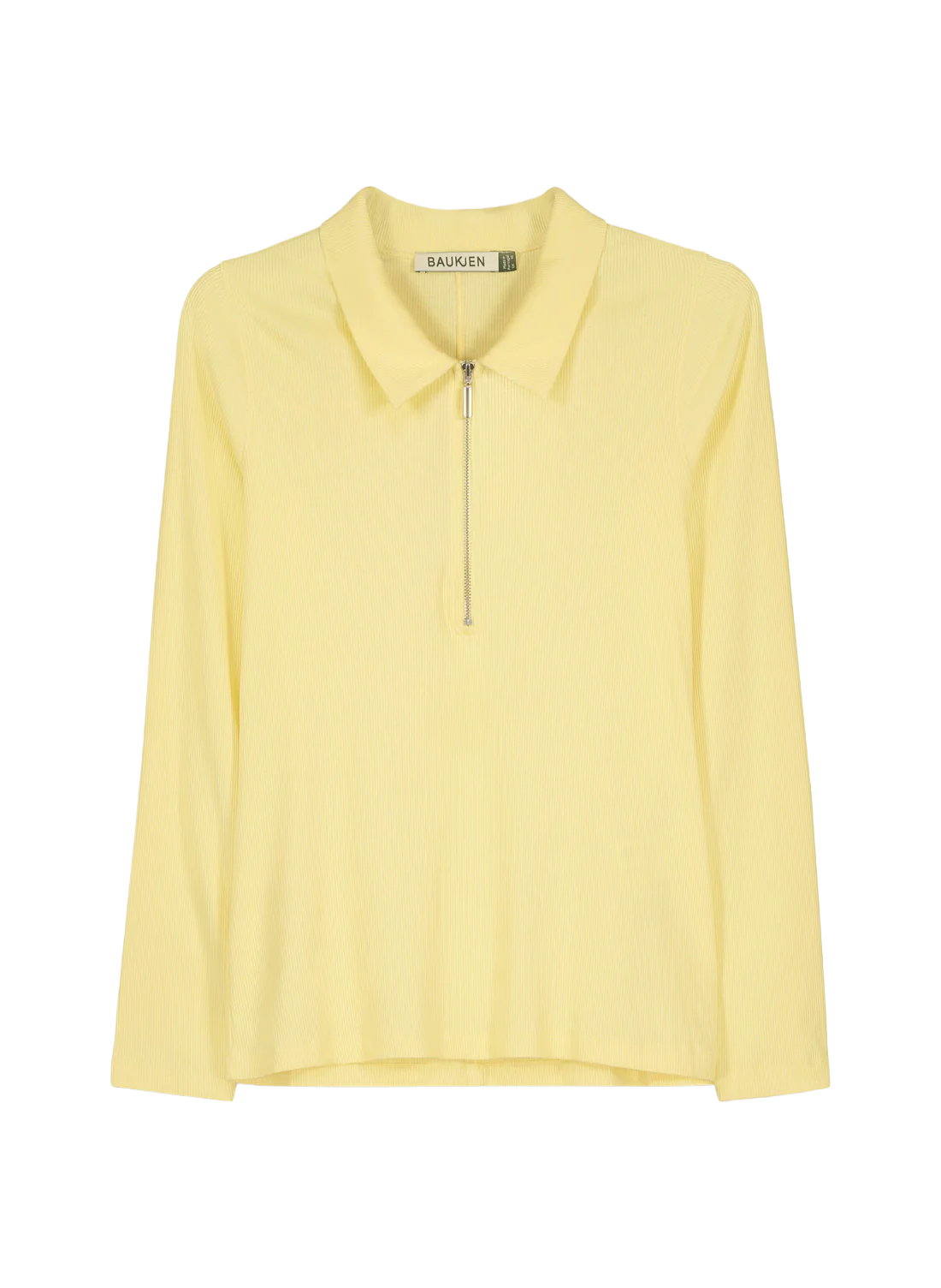 Organic Cotton Zip Collar Top | Butter Yellow